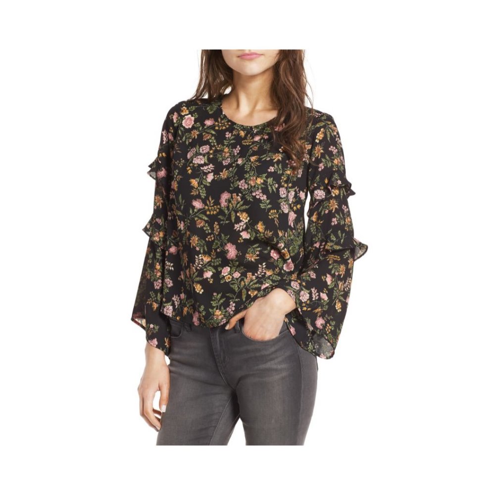 Lush Ruffle Bell Sleeve Blouse - Picture 3 of 8